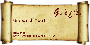 Grexa Ábel névjegykártya